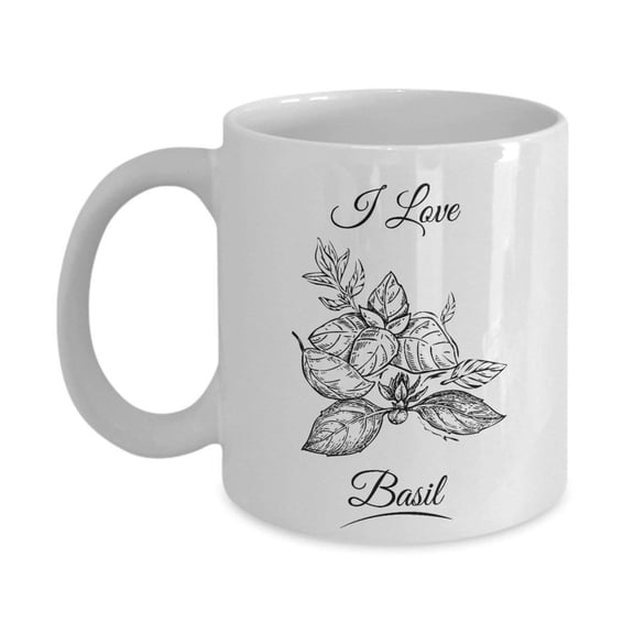 I Love Basil Home Cooking Essentials Coffee & Tea Gift Mug Stuff For Women Cooks