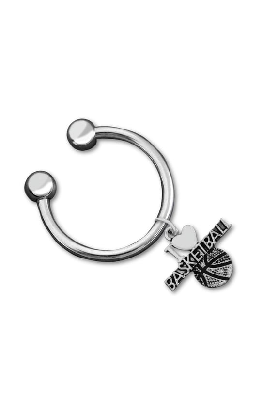 I Love Basketball Key Chain