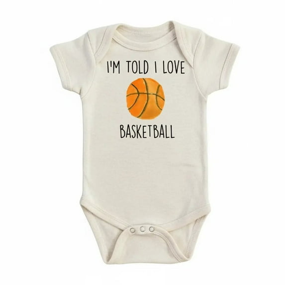 I Love Basketball Newborn Gift Baby Bodysuit