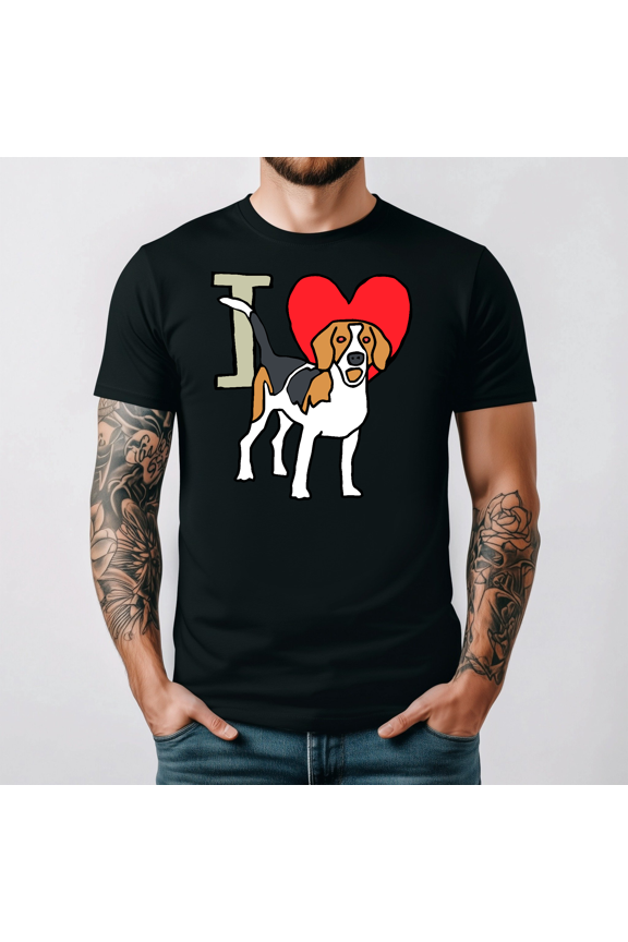 I Love Beagles Cute Dog Breed Pet Lover Animal Graphic Tee V12970,for men and women up to 5XL