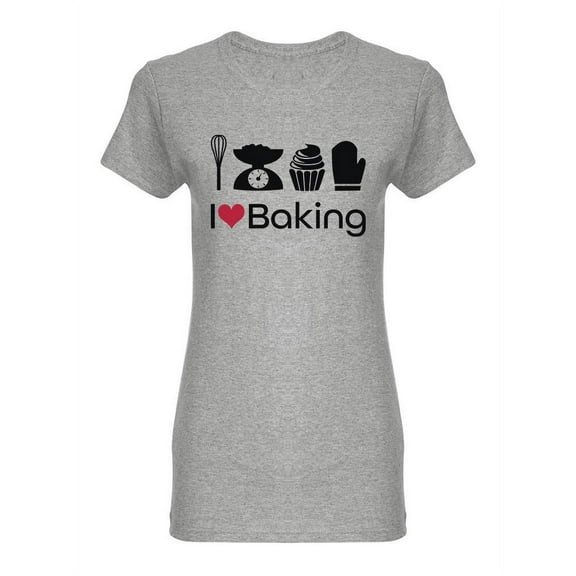 I Love Beaking Shaped T-Shirt Women -Image by Shutterstock, Female Medium