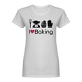 thumbnail image 1 of I Love Beaking Shaped T-Shirt Women -Image by Shutterstock, Female XX-Large, 1 of 2