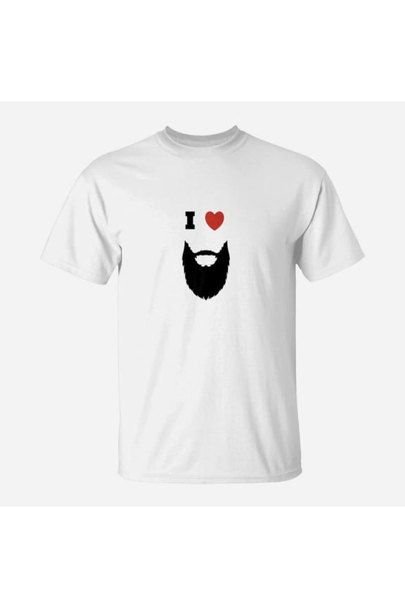 I Love Beards Hipster Bearded Man Girlfriend Boyfriend TShirt