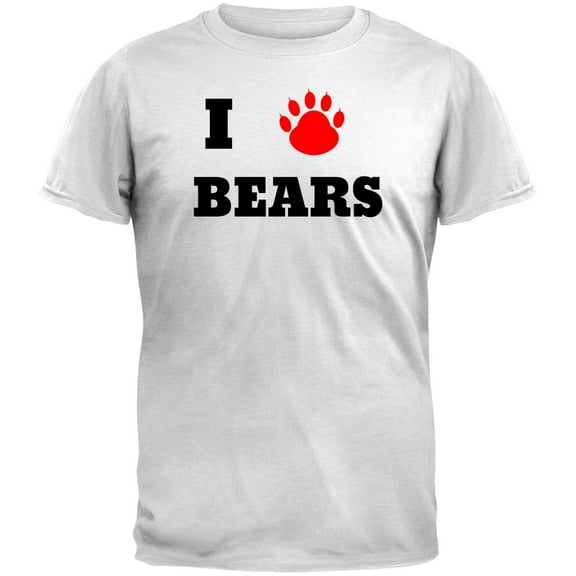 I Love Bears White T-Shirt - X-Large