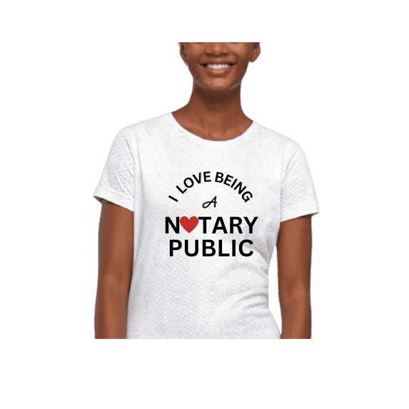 Notary Public T-Shirt – “I Love Being A Notary Public” Funny Notary Shirt, 100% Cotton Unisex Tee