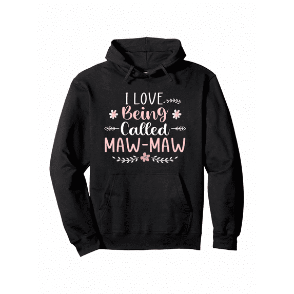 "I Love Being Called Maw-Maw" Print - Long Sleeve, Hooded Collar, Casual Style, Slight Stretch, 3XL Unisex Hoodie