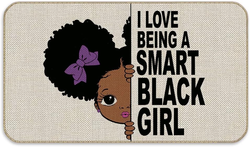 I Love Being a Smart Black Girl Verses Decorative Family Door