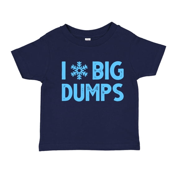 I Love Big Dumps Skiing Toddler T-Shirt 4T Navy Blue