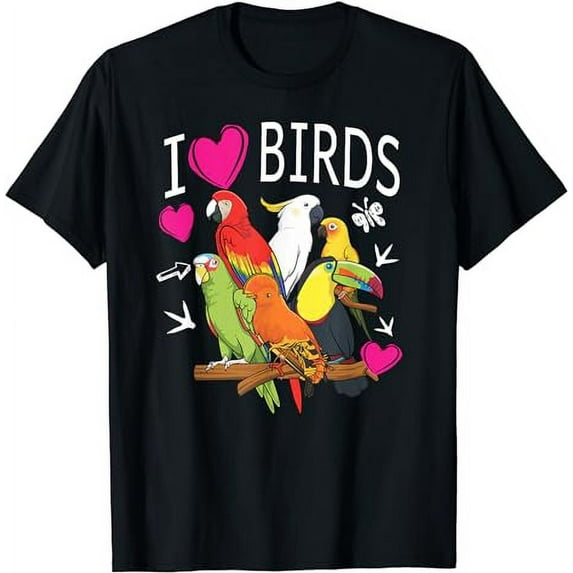 I Love Birds Shirt | I Just Really like Parrot Cockatoo T-Shirt