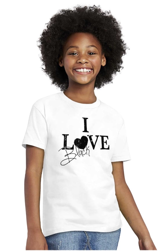 I Love Black Lives Racial Equality Crewneck T Shirts Boy Girl Teen Brisco Brands L