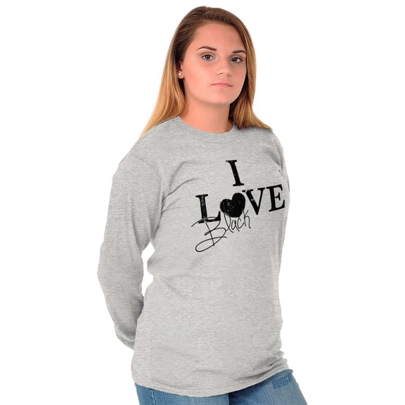 I Love Black Lives Racial Equality Long Sleeve TShirt Men Women Brisco Brands S