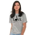 thumbnail image 1 of I Love Black Lives Racial Equality Men's Graphic T Shirt Tees Brisco Brands X, 1 of 6