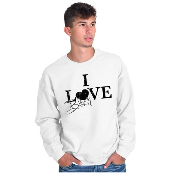 I Love Black Lives Racial Equality Unisex Plus Fleece Graphic Sweatshirt Brisco Brands 2X