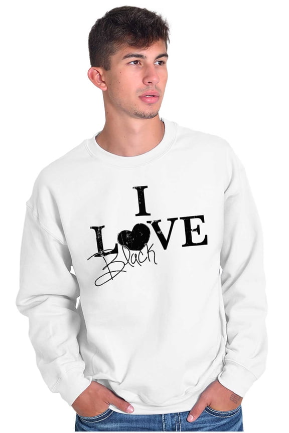 I Love Black Lives Racial Equality Unisex Plus Fleece Graphic Sweatshirt Brisco Brands 2X