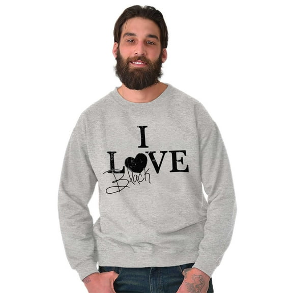 I Love Black Lives Racial Equality Unisex Plus Fleece Graphic Sweatshirt Brisco Brands 3X