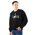 thumbnail image 1 of I Love Black Lives Racial Equality Unisex Plus Fleece Graphic Sweatshirt Brisco Brands 5X, 1 of 5