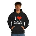 thumbnail image 1 of I Love Black Women Unisex Hoodie S-5XL Black is Beautiful Black Pride Proud, 1 of 5