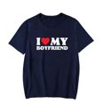 thumbnail image 1 of I Love Boyfriend Tshirt Merch For Women/Men Unisex Summer Short Sleeve T-Shirt Fashion Hiphop Streetwear, 1 of 3