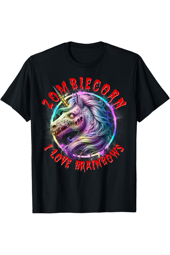 I Love Brainbows Funny Zombie Unicorn Zombiecorn Unisex S-5Xl T-Shirt