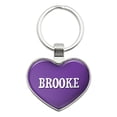 thumbnail image 1 of I Love Brooke Heart Metal Key Chain, 1 of 1