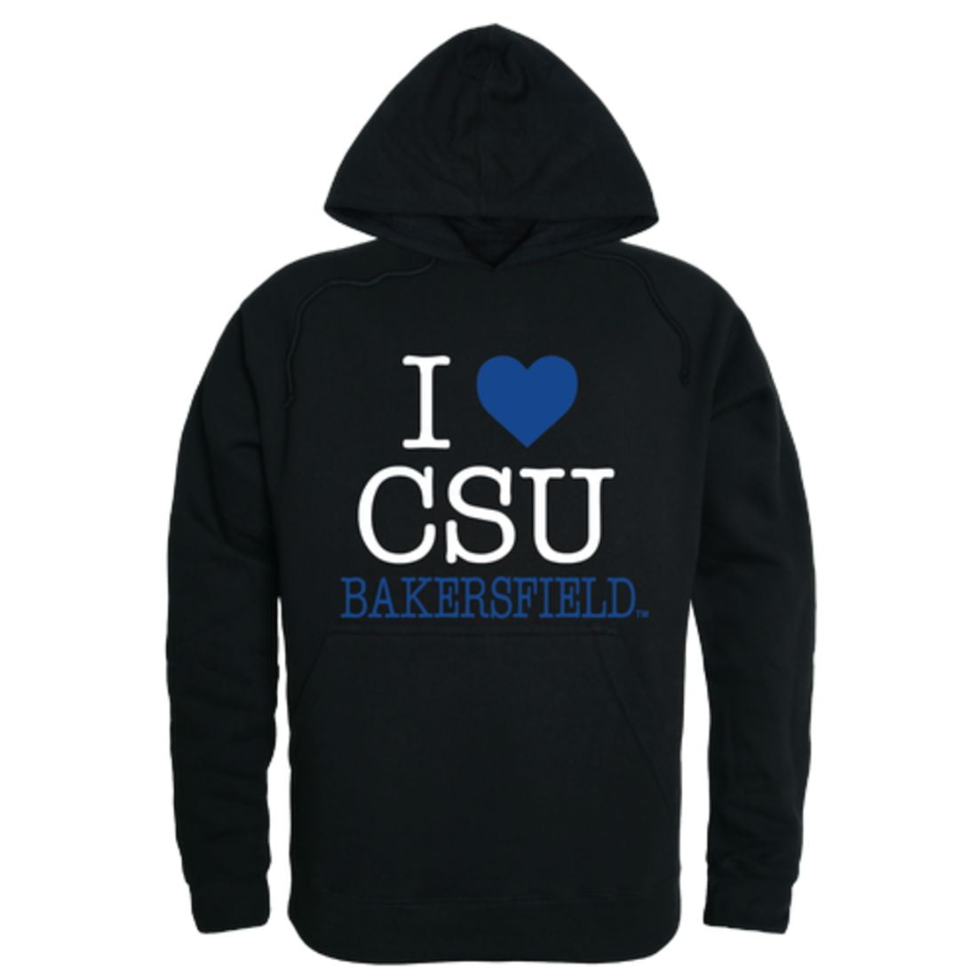 I Love CSUB California State University Bakersfield Roadrunners Hoodie  Sweatshirt Black Small