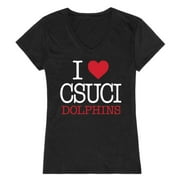 I Love CSUCI CalIfornia State University Channel Islands The Dolphins Womens T-Shirt Black Small