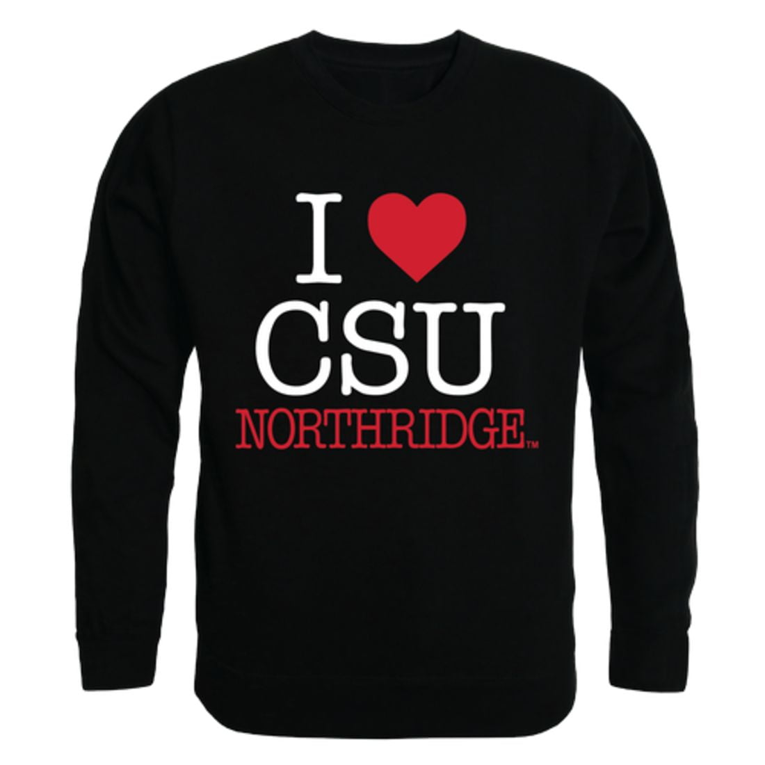 I Love CSUN California State University Northridge Matadors Crewneck Pullover Sweatshirt Sweater Black XX Large Walmart
