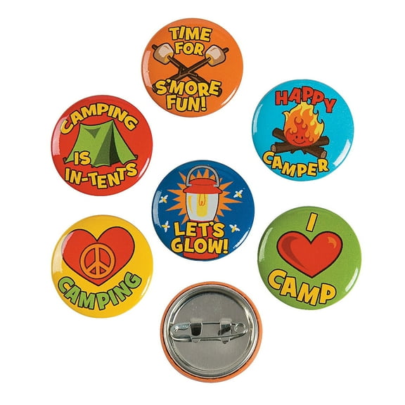 I Love Camp Button - Party Favors - 48 Pieces
