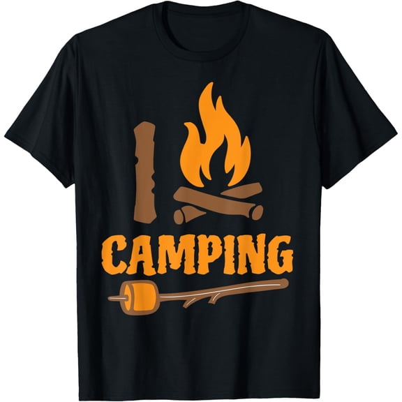 I Love Camping Camp Fire Tshirt T-Shirt