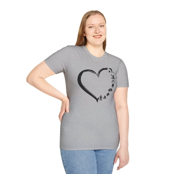 I Love Camping, Gildan Unisex Softstyle T-Shirt, Graphic Tee, S-3XL