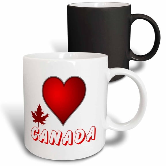 3drose, I Love Canada - 1, 11oz Magic Transforming Mug