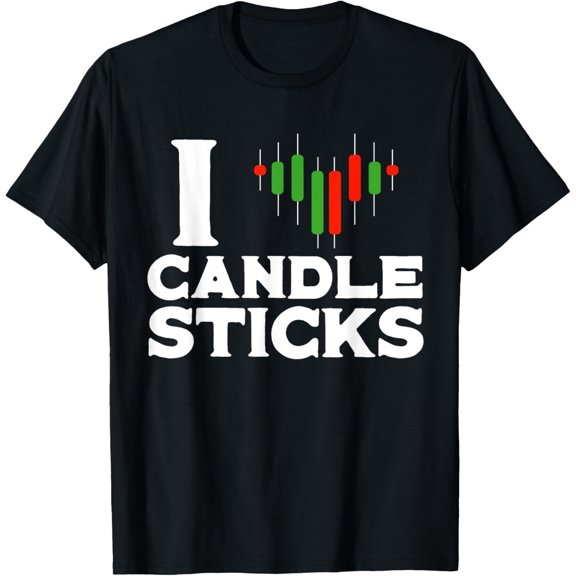 I Love Candlesticks Currency Market Trader T-Shirt