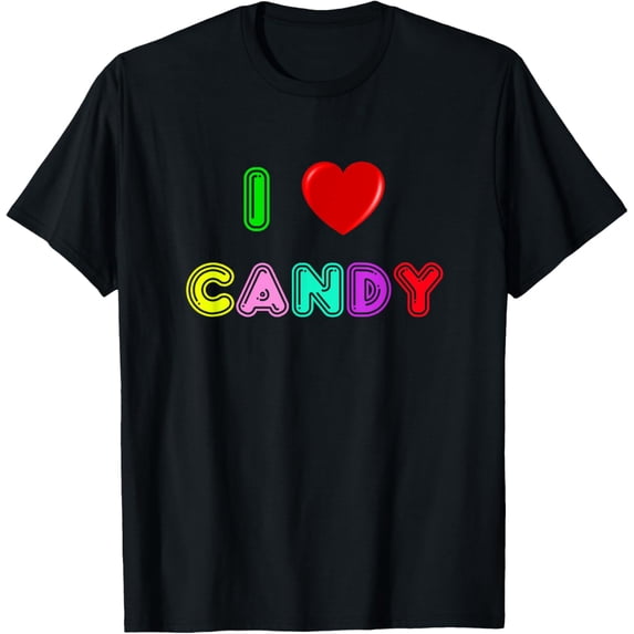 I Love Candy Halloween Colorful Sweets Sweet Tooth T-Shirt