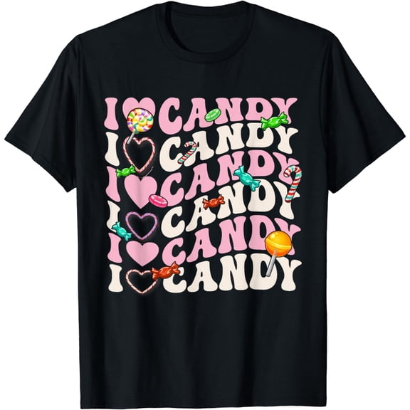 I Love Candy Halloween Party Cute Trick or Treat Candyland T-Shirt