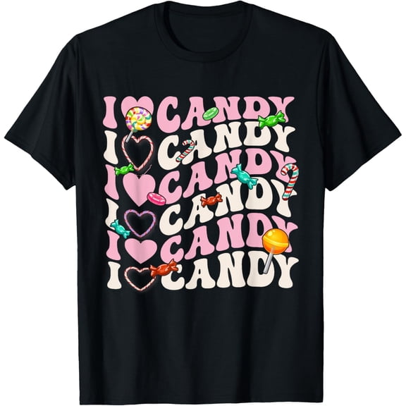 I Love Candy Halloween Party Cute Trick or Treat Candyland T-Shirt