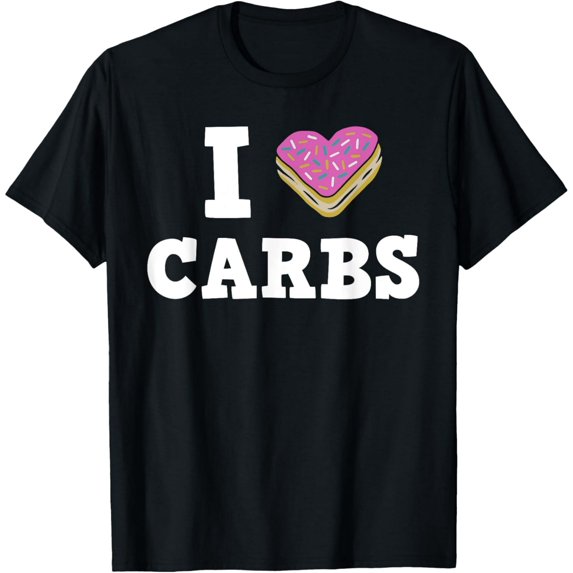 I Love Carbs Donut Heart Cake Apparel T-Shirt