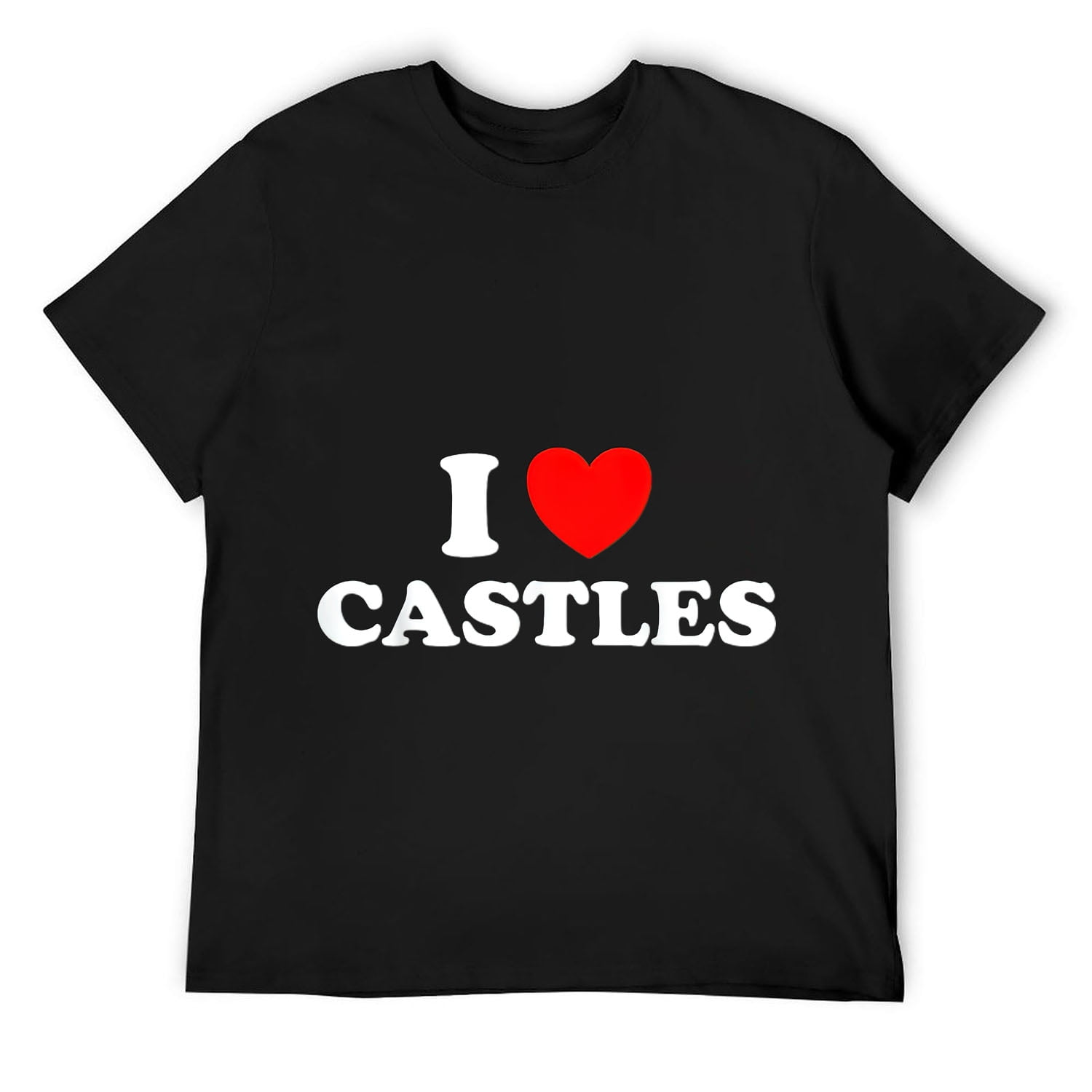 I Love Castles Funny Medieval Times Architecture Knight Fan Mens T ...
