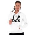thumbnail image 1 of I Love Cats Cute 2 Kitties Yin Yang Hoodie Sweatshirt Women Brisco Brands X, 1 of 6