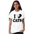 thumbnail image 1 of I Love Cats Cute 2 Kitties Yin Yang Women's Graphic T Shirt Tees Brisco Brands M, 1 of 5