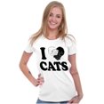 thumbnail image 1 of I Love Cats Cute 2 Kitties Yin Yang Womens Slim Fit Graphic Tee Brisco Brands X, 1 of 5