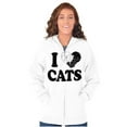 thumbnail image 1 of I Love Cats Cute 2 Kitties Yin Yang Zip Hoodie Sweatshirt Women Brisco Brands X, 1 of 6