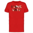 thumbnail image 1 of I Love Cats Inscription Slogan Tee Men's -Image by Shutterstock, 1 of 2
