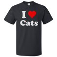 thumbnail image 1 of I Love Cats T shirt I Heart Cats Tee Gift, 1 of 1