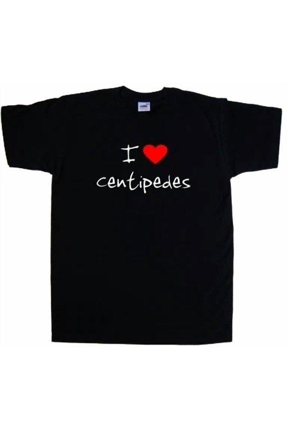 I Love Centipedes for Men and Women Insect Nature Lover Tee up to 5XL