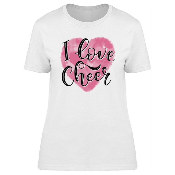 I Love Cheer T-Shirt Women -Image by Shutterstock, Female Medium