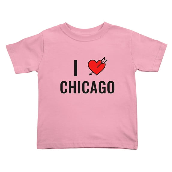 I Love Chicago Funny Toddler T-Shirts for Boys Girls (Pink, Youth XL)