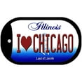 thumbnail image 1 of I Love Chicago Illinois Novelty Metal Dog Tag Necklace DT-10283 2" x 1" Dog Tag (DT), 1 of 1