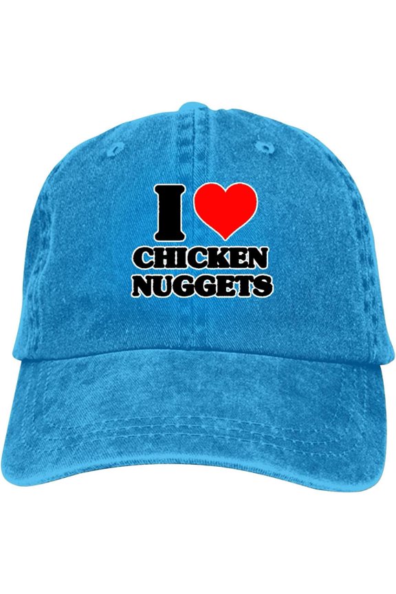 I Love Chicken Nuggets 1 Baseball Cap Vintage Adjustable Washed Hats Cowboy Hats Denim Dad Hat for Men Women Boy Girl