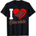 thumbnail image 1 of I Love Chocolate Funny Chocolates Lover Eater Graphic T-Shirt, 1 of 2