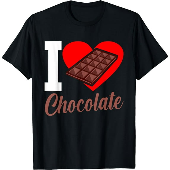 I Love Chocolate Funny Chocolates Lover Eater Graphic T-Shirt